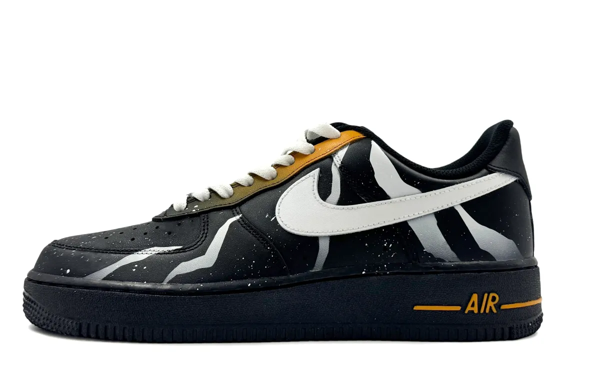 Nike Air Force 1 Skateboard Shoes Unisex Low Top Black/White/Orange