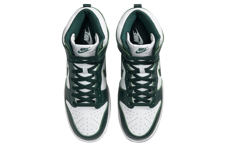 Кроссовки Nike Dunk High SP "Spartan Green" (бело-зеленые) — фото 4