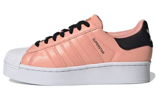 Adidas Originals Superstar Collection Skateboard Shoes Women's Low Top Pink Orange
