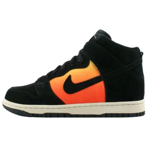 Nike Dunk High Slip Resistant Abrasion Resistant High top Skateboard Shoes Men's Black