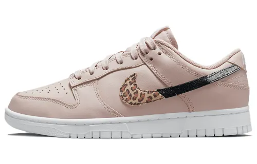 Nike Dunk Animal Print Synthetic Leather Casual Animal Print Wear-resistant Balance Low Top Shoes Women's Pink White