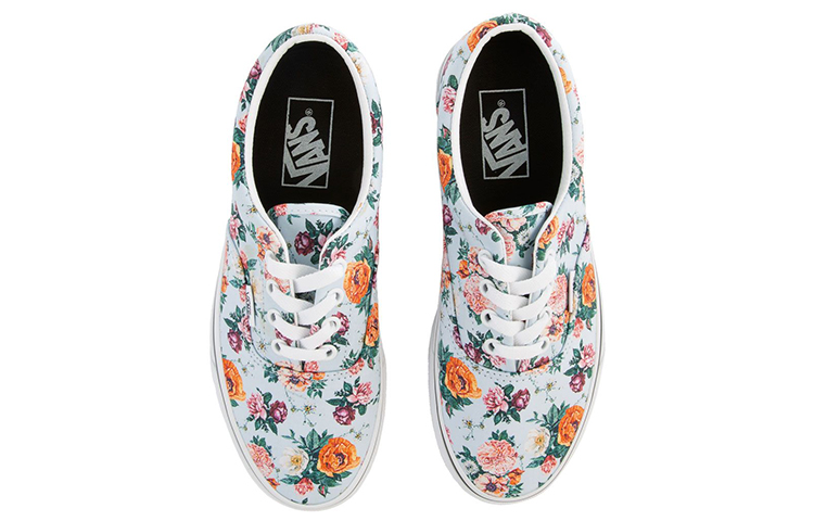 Женские кеды Vans Era Garden Floral Print (бело-голубые) — фото 5