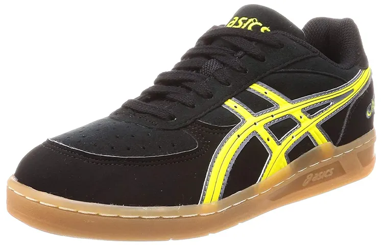 Asics Sky Hand JP Leather Casual Low top Skateboard Shoes Unisex Black Yellow