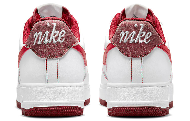 Мужские кроссовки Nike Air Force 1 "First Use" (бело-красный) — фото 4