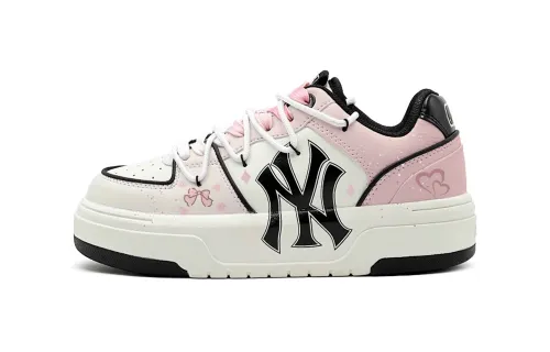 MLB Chunky Liner Pu Impact Resistance Abrasion Resistant Height Increasing Low top Skateboard Shoes Unisex