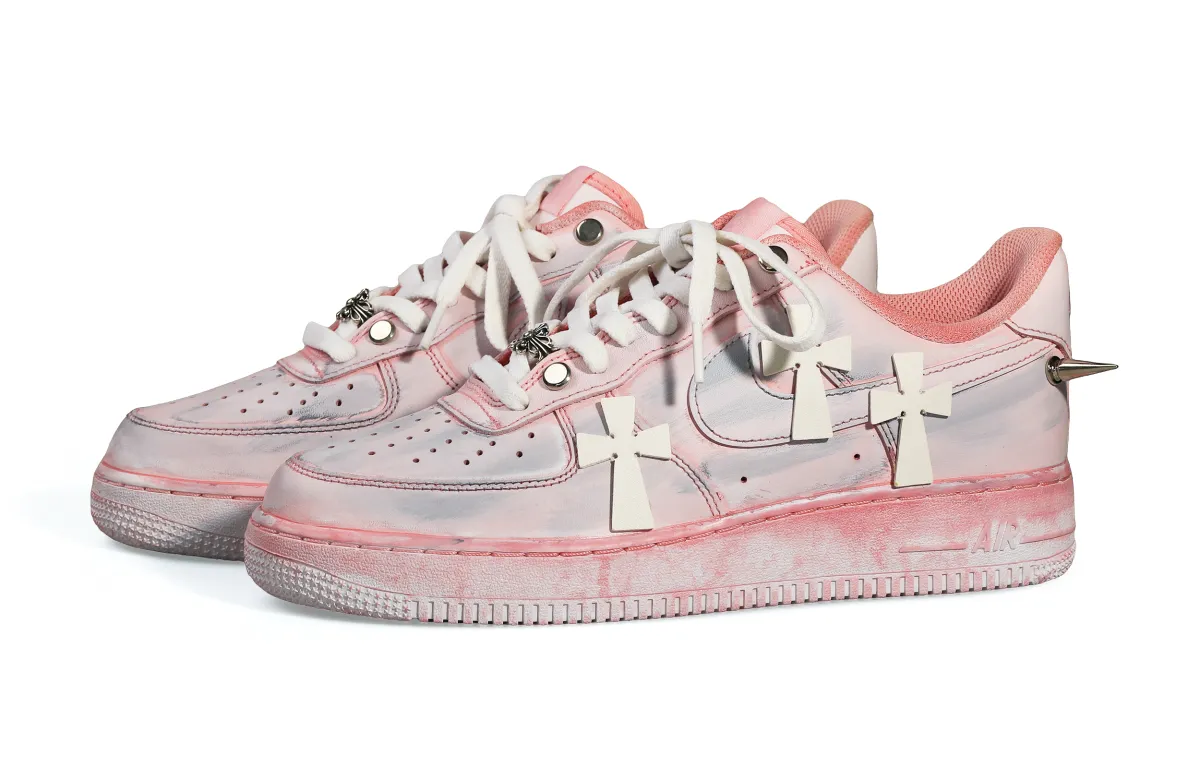 Nike Air Force 1 Holy Spirit Nightfall Low top Skateboard Shoes Unisex Black Pink
