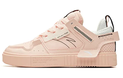 ANTA Skateboard Shoes Women's Low Top Baby Pink/Anta White