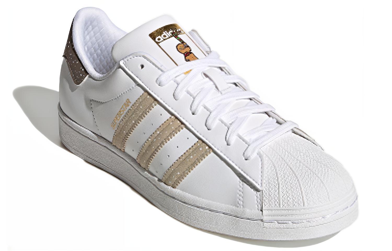 Кеды adidas originals SUPERSTAR (бело-красно-золотые) — фото 3