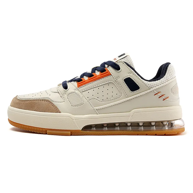 K Bird Skateboard Shoes Men's Low Top Beige/Blueberry/Vintage Orange