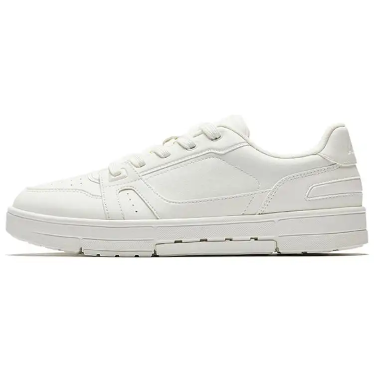 Anta Breathable And Slip Resistant Low top Skateboard Shoes Men's White