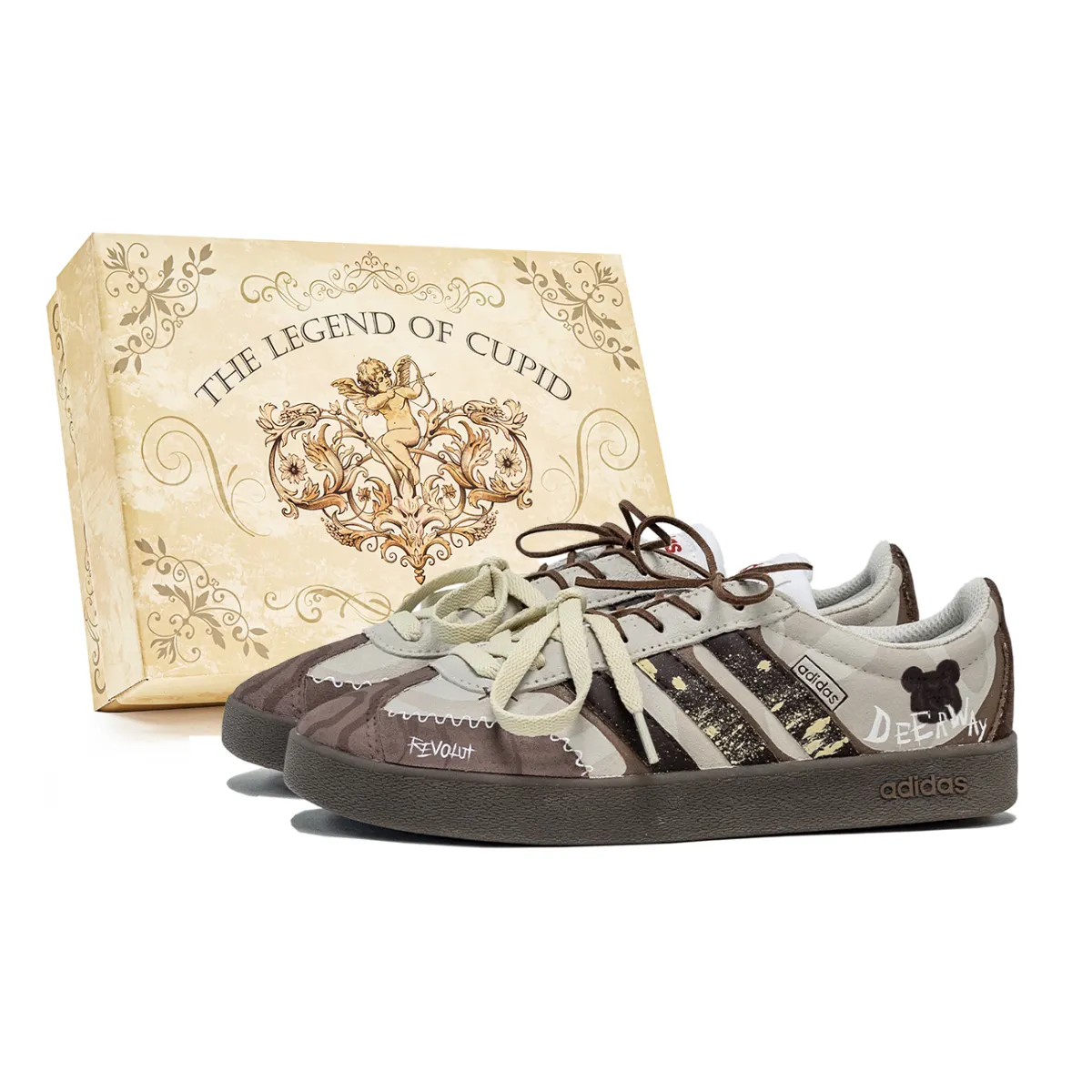 Adidas VL COURT 2.0 Skate Shoes Unisex Low-top Brown/Gray