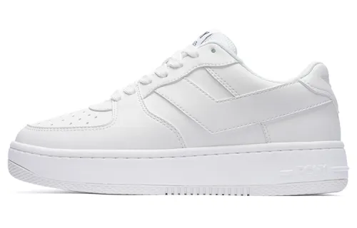 Pony Lighting Slip Resistant Cushioning Abrasion Resistant Low top Skateboard Shoes Unisex White
