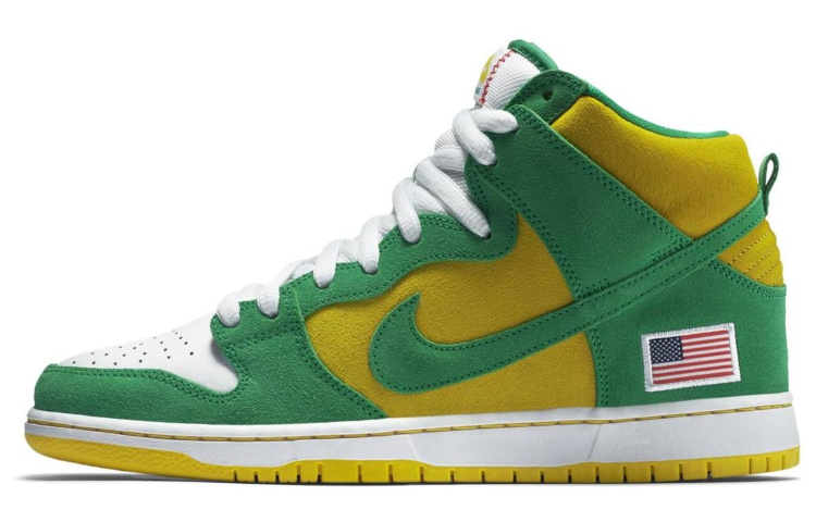 Кроссовки Nike Nike Dunk SB (зелено-черные)