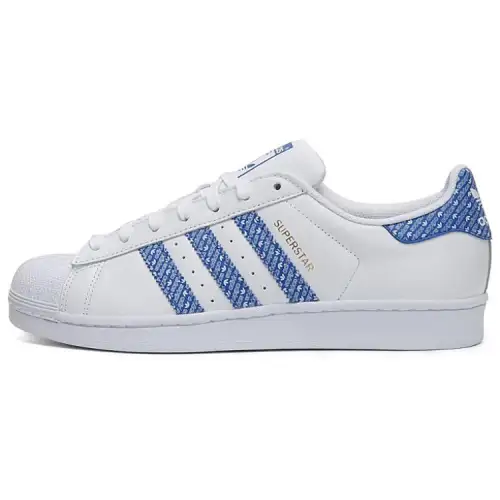 Adidas Originals SUPERSTAR Low top Skateboard Shoes Women's White Blue