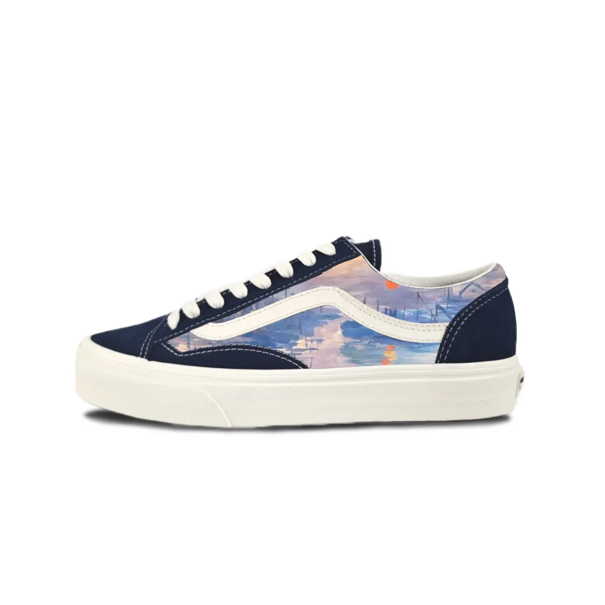 Vans Style 36 Suede Slip Resistant Abrasion Resistant Low top Skateboard Shoes Unisex Blue Purple