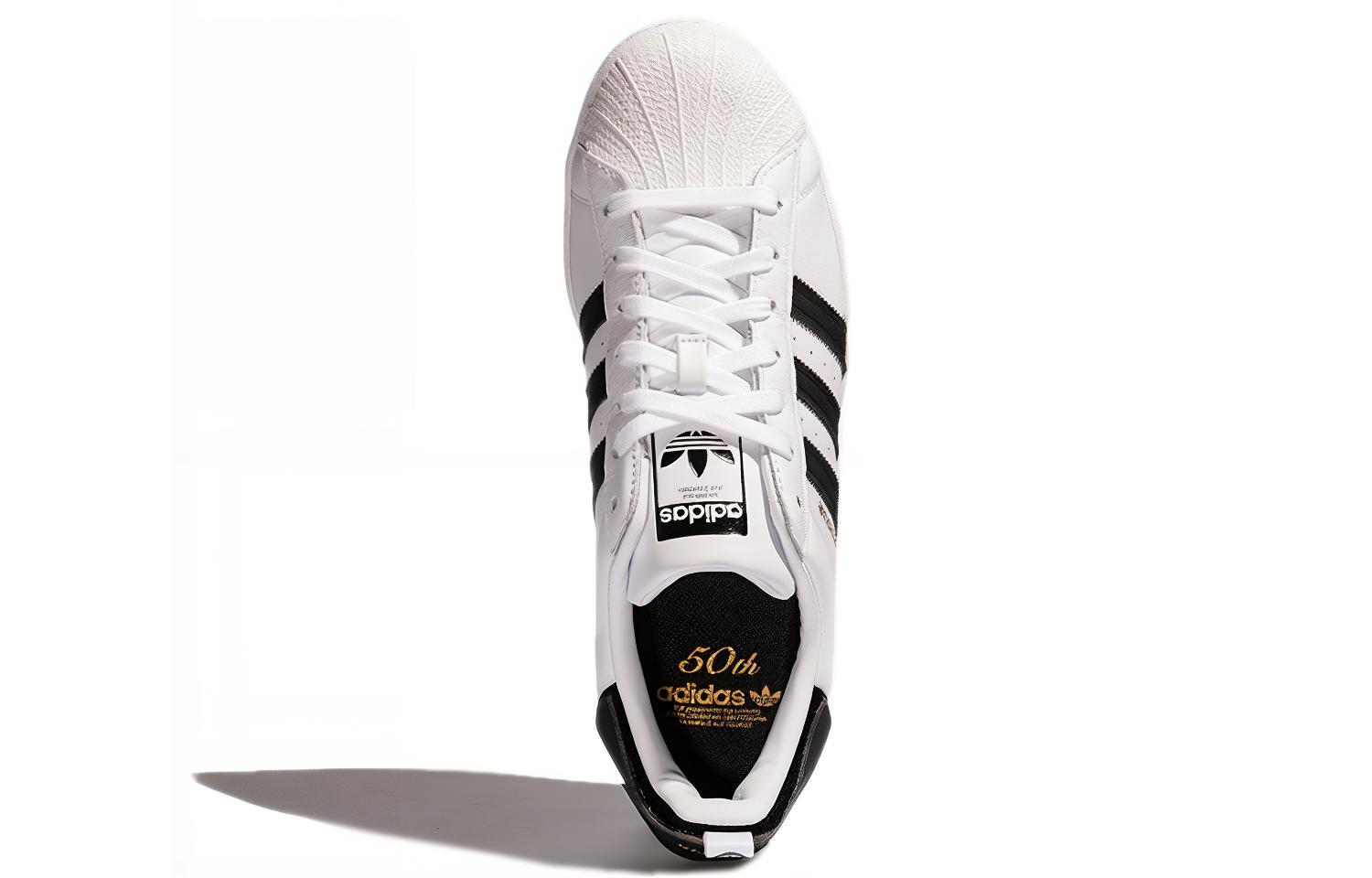 Кроссовки adidas originals SUPERSTAR (черный / белый / золотой) — Чёрный / белый / золотой — фото 4