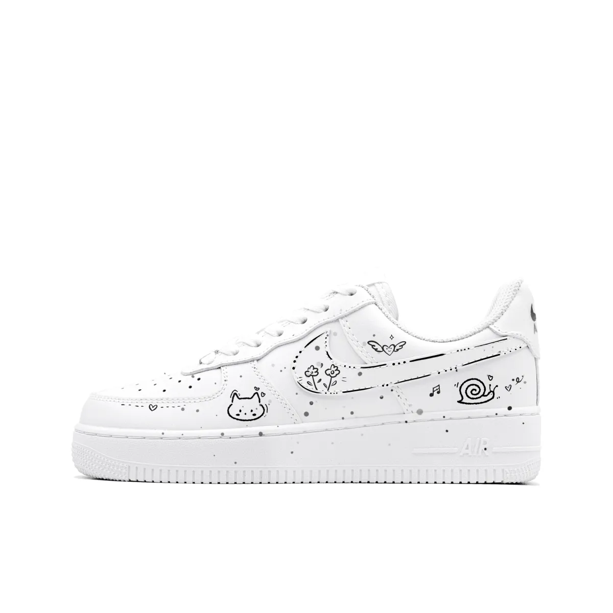 Nike Air Force 1 Slip Resistant Abrasion Resistant Slip Resistant Abrasion Resistant Low top Skateboard Shoes Unisex