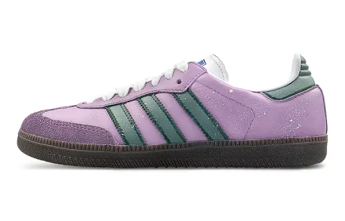 Adidas Originals Samba Skateboard Shoes Unisex Low Top Pink/Green/White
