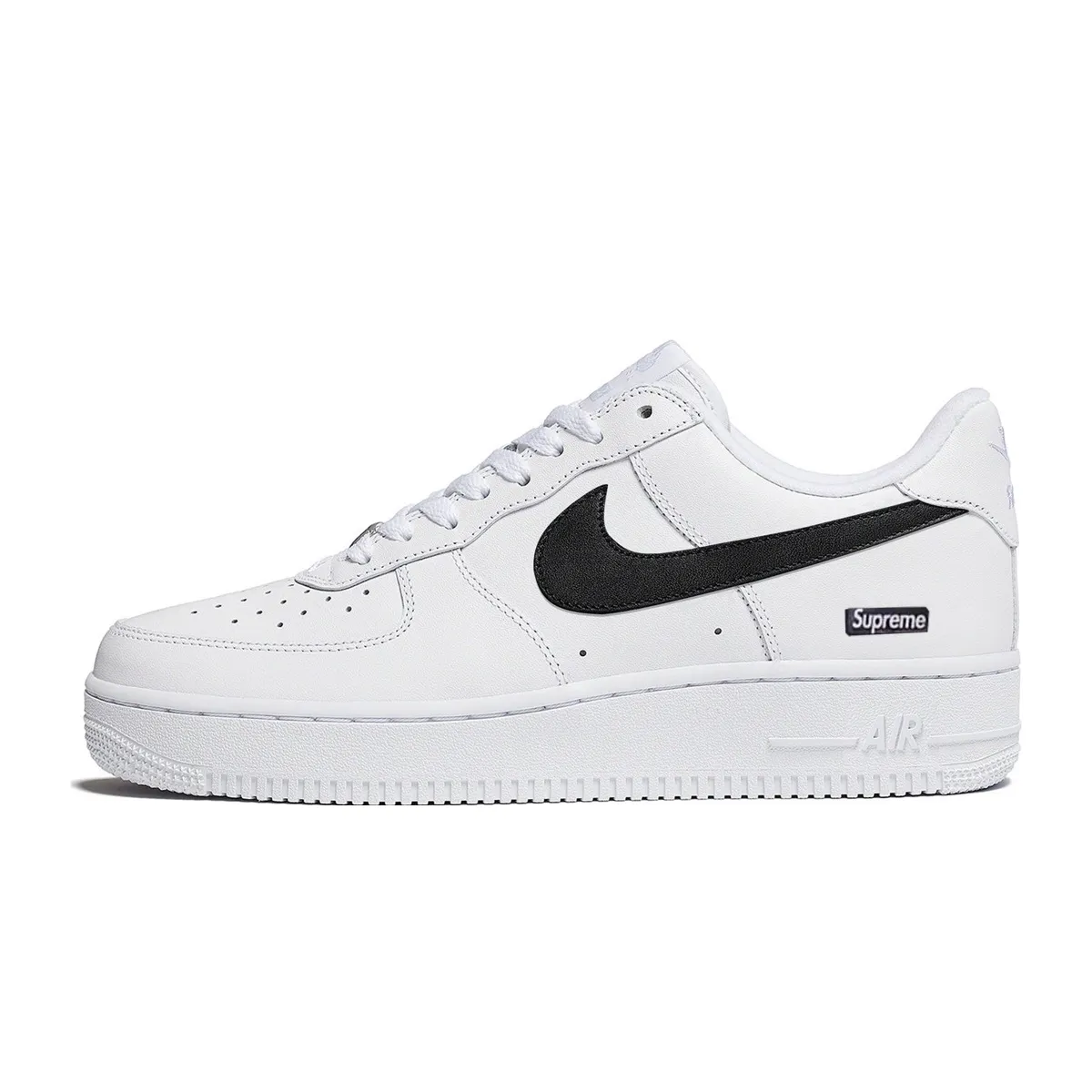 Nike x Supreme Air Force 1 Abrasion Resistant Low top Skateboard Shoes Unisex White