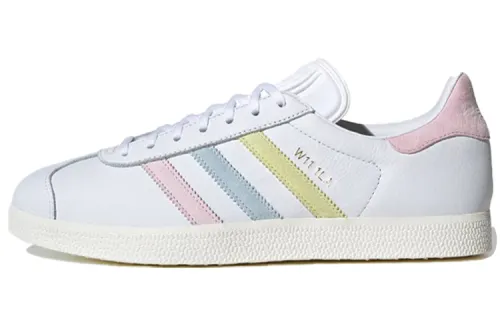 Adidas Gazelle Shoes 'White Yellow Blue Pink'