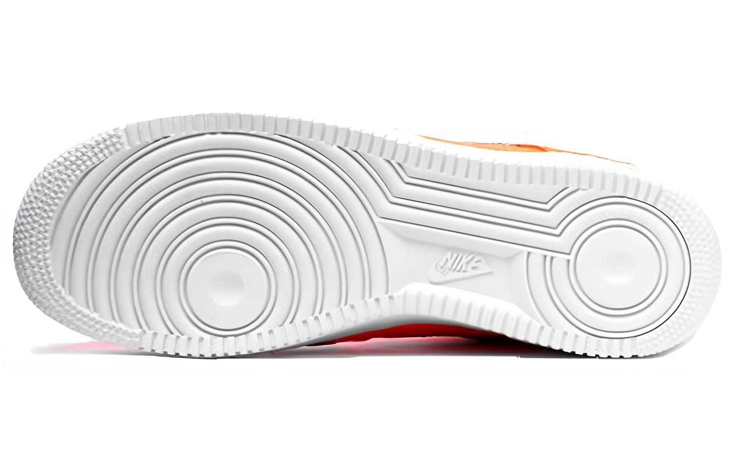 Кроссовки Nike Air Force 1 07 PRM Just Do It (оранжевые) — Белый / чёрный / оранжевый — фото 5