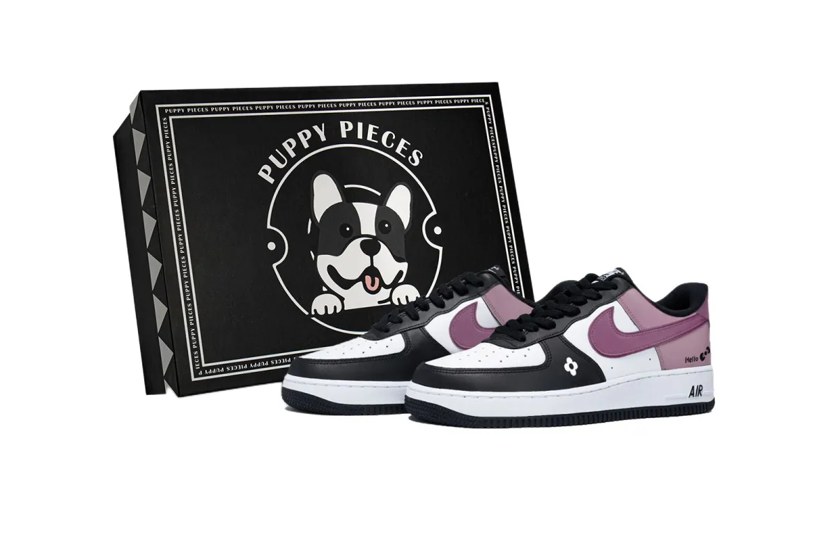 Nike Air Force 1 Delicate Raspberry, Special Shoe Box Slip Resistant Low top Skateboard Shoes Men's White Pink