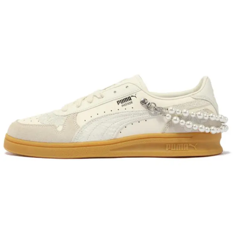 PUMA Abrasion Resistant Low top Skateboard Shoes Unisex White Gray Black