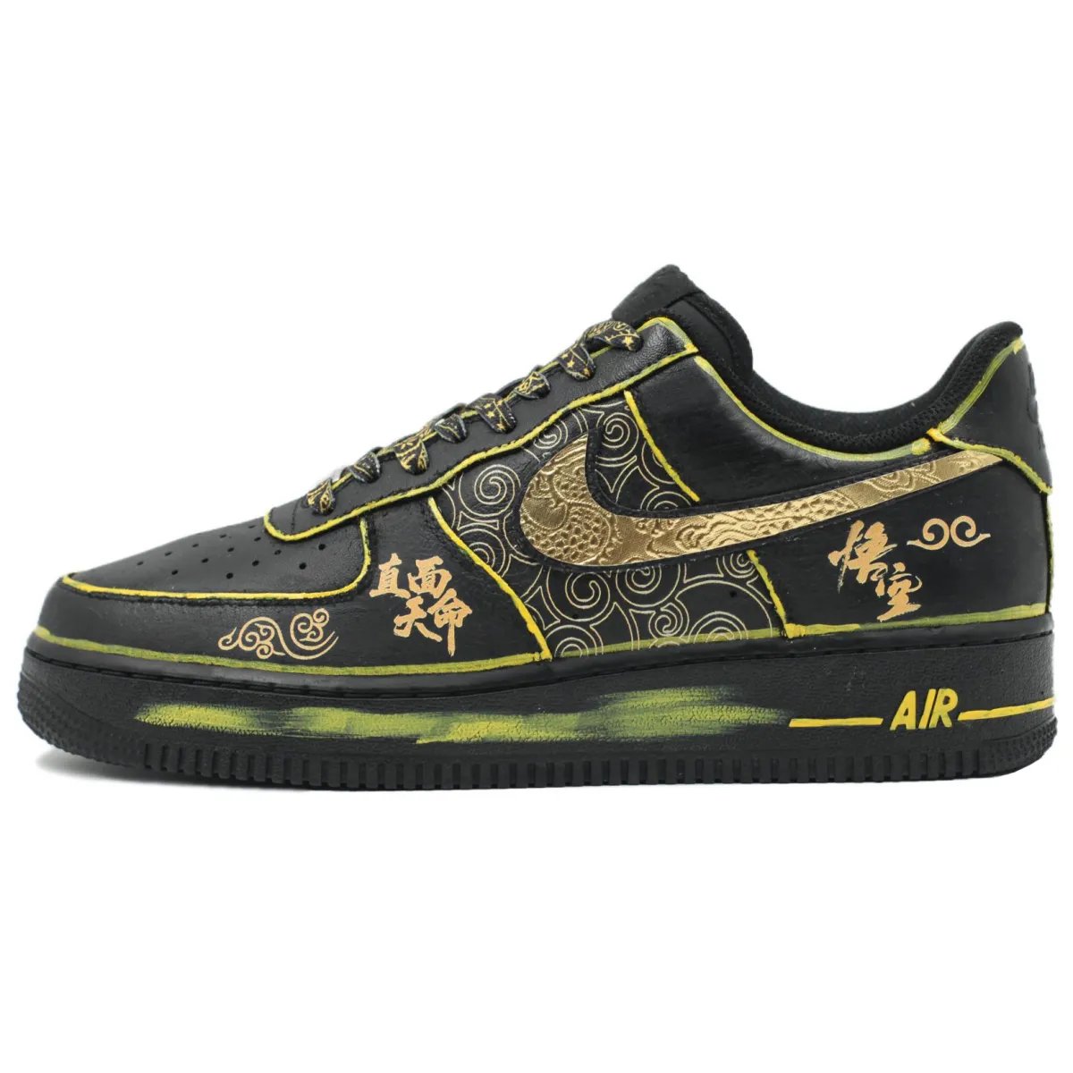 Nike Air Force 1 Black Warrior Slip Resistant Abrasion Resistant Slip Resistant Abrasion Resistant Low top