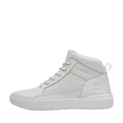 Timberland Allston Leather Cushioning Mid top Skateboard Shoes Men's White
