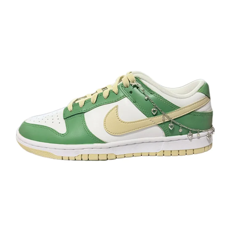 Nike Dunk Bubble Liquor Abrasion Resistant Low top Skateboard Shoes Men's White Green