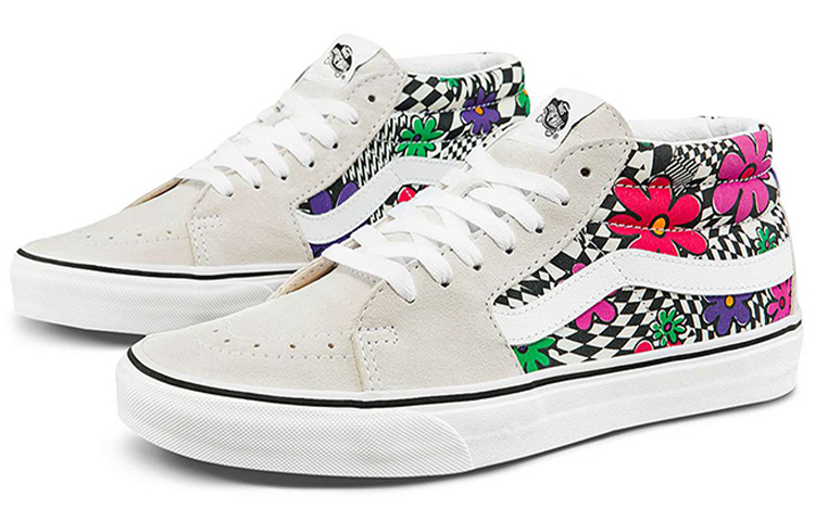 Женские кеды Vans SK8 (бело-серые) — фото 2