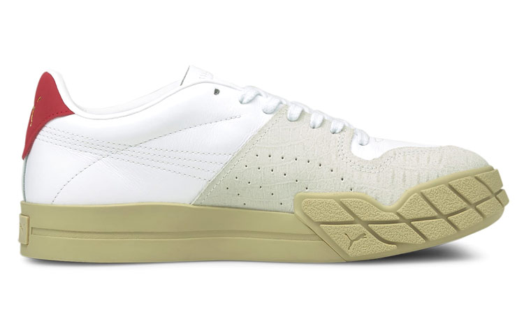 Женские кеды PUMA Eris Reptile (бежево-белые с красным) — Бежевыйбелый / красный — фото 2