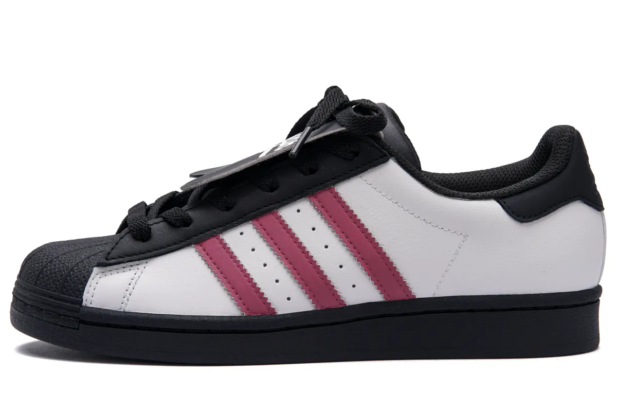 Adidas Originals SUPERSTAR Pink Gray Low-top Skateboard Shoes Unisex Black Pink
