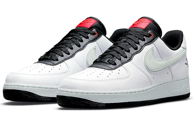 Мужские кроссовки Nike Air Force 1 milky stork (бело-черные) — фото 3