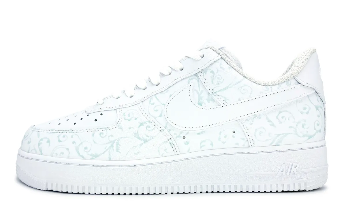 Nike Air Force 1 Slip Resistant Low top Skateboard Shoes Unisex White Blue