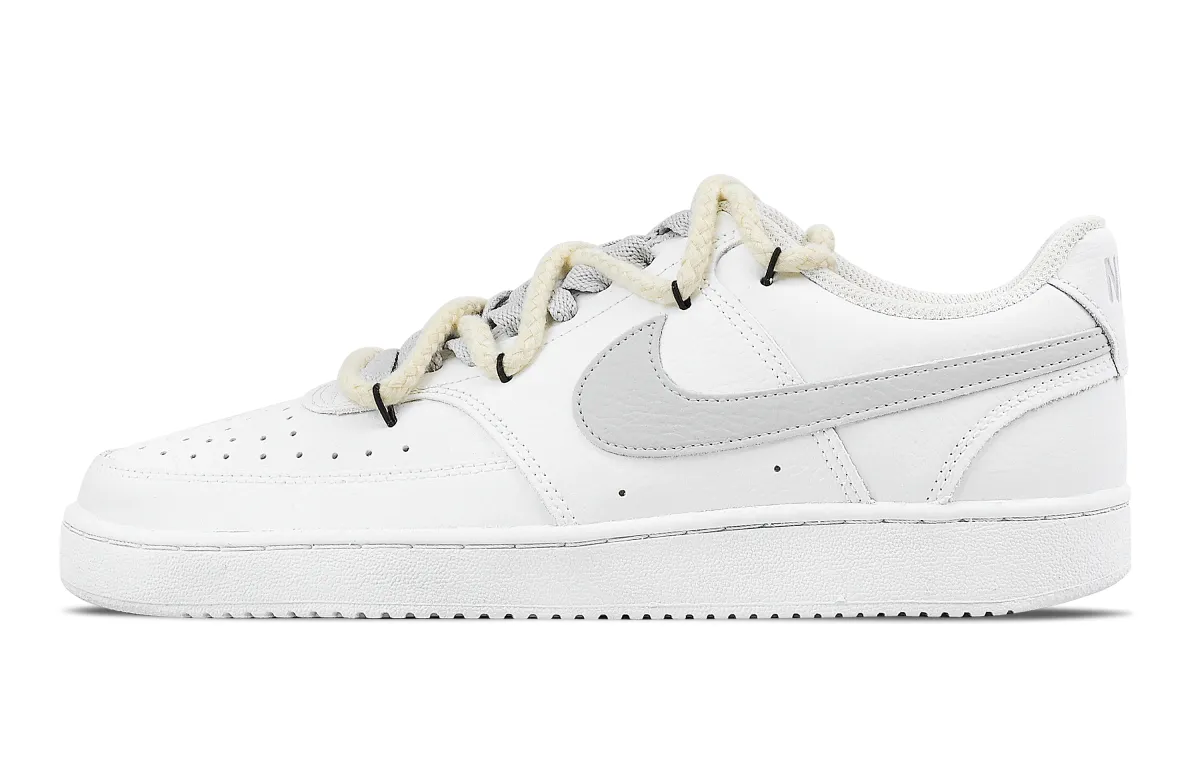 Nike Court Vision 1 Low top Skateboard Shoes Men's White Gray