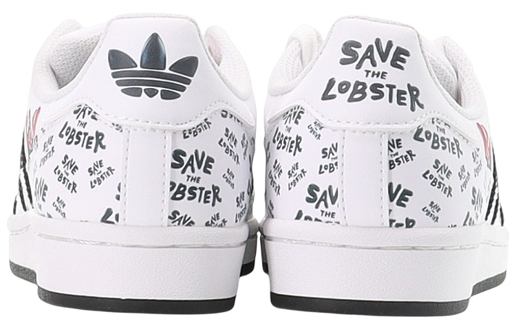 Кеды adidas originals SUPERSTAR (бело-красно-черные) — фото 5