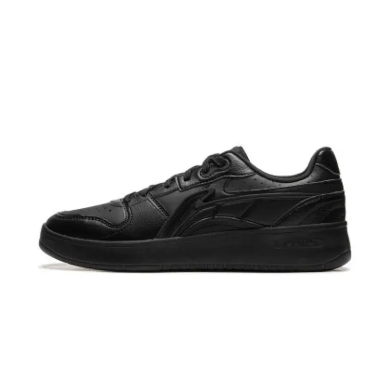 Li Ning Slip Resistant Cushioning Abrasion Resistant Low top Skateboard Shoes Men's Black