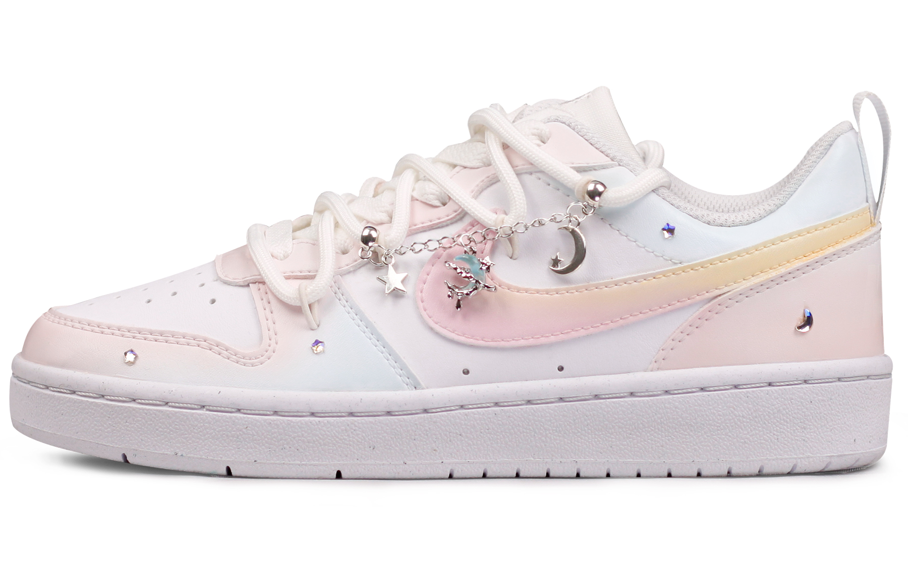 Nike Court Borough Low top Skateboard Shoes GS Pink White