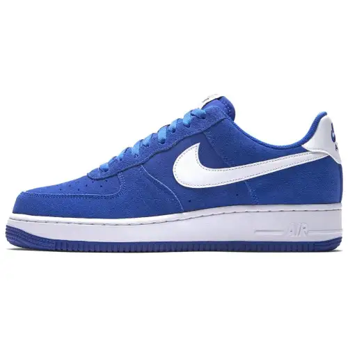 Nike Air Force 1 Suede Hyper Cobalt Coverage Cushioning Abrasion Resistant Low top Skateboard Shoes Unisex Blue