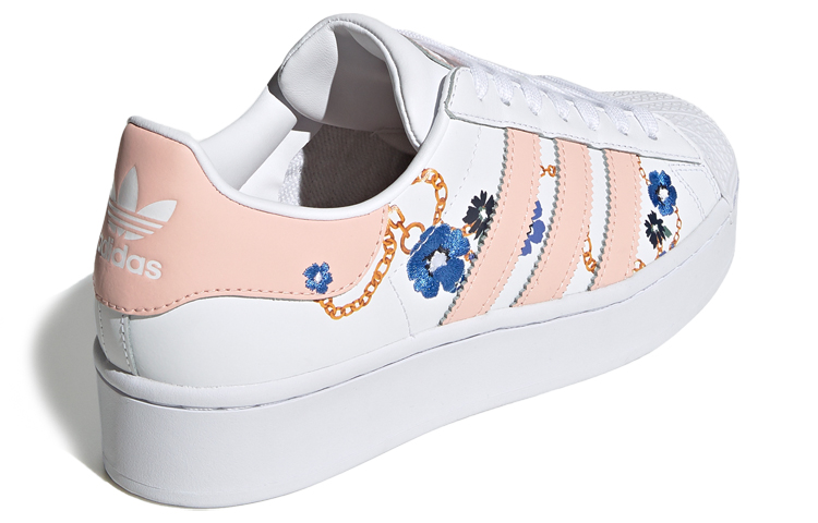 Женские кеды adidas originals Superstar Bold (бело-розовые) — Белый / розовый — фото 3