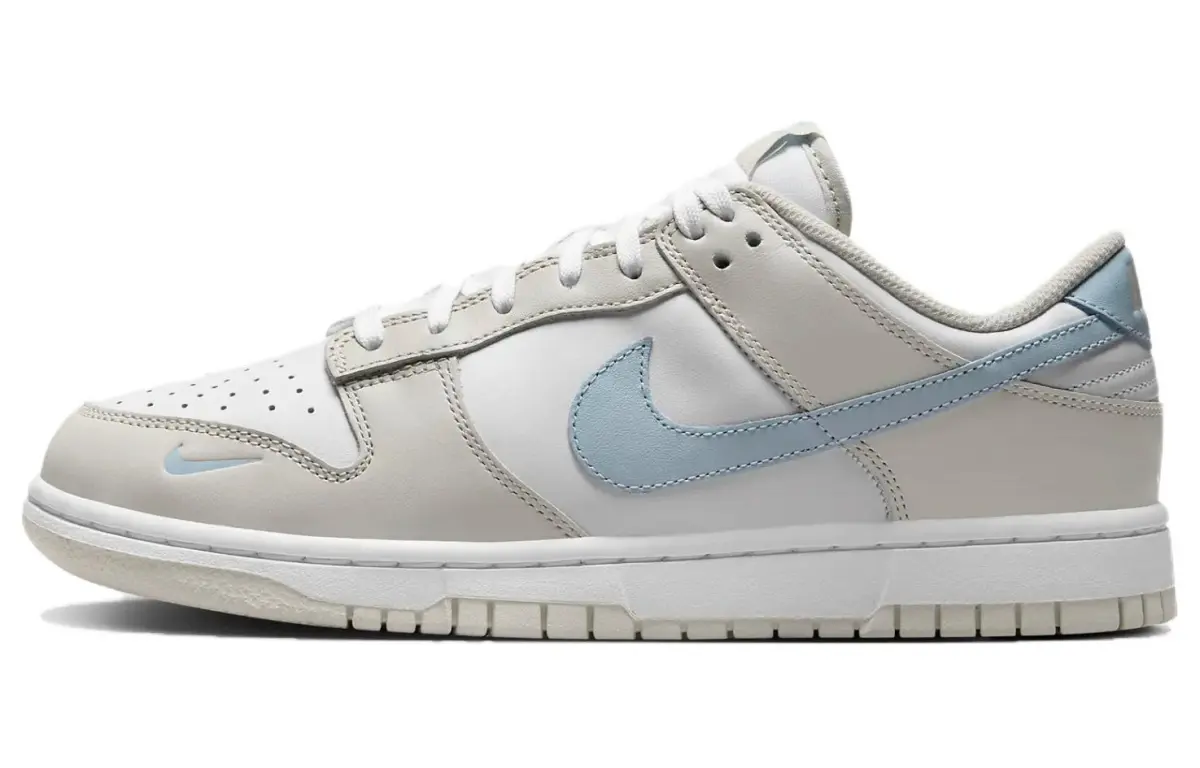 Nike Dunk Low Light Bone Armory Blue Women's