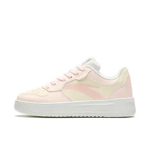 Anta Life Collection Slip Resistant Cushioning Slip Resistant Cushioning Low top Skateboard Shoes Unisex Yellow Pink