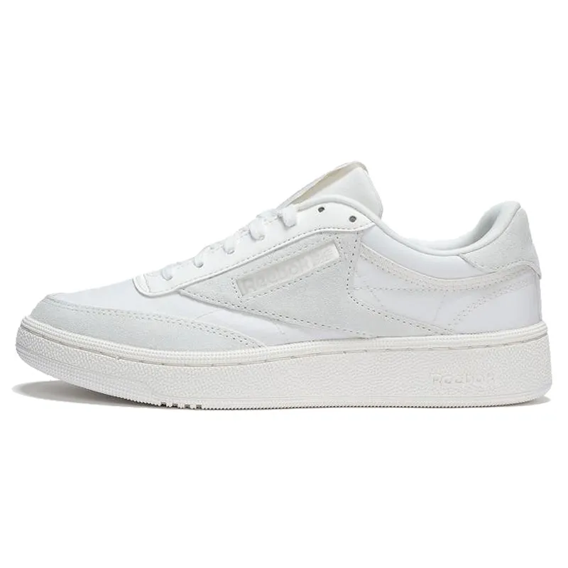 Reebok CLUB C 85 W+ Abrasion Resistant Low top Skateboard Shoes Unisex White