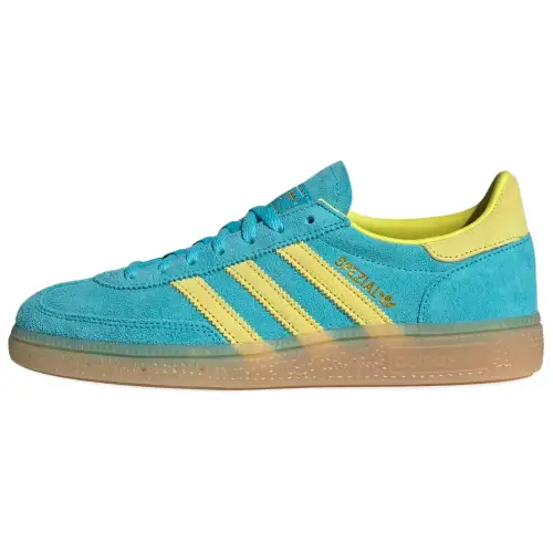 Adidas Originals HANDBALL SPEZIAL Abrasion Resistant Low top Skateboard Shoes Women's Yellow Blue