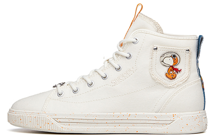 ANTA X Snoopy Skateboarding Series Sneakers High 'White' Women's