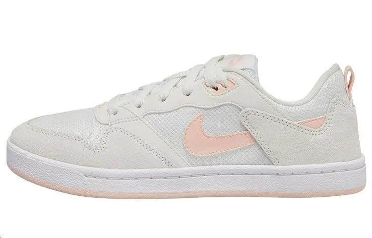 Nike SB Alleyoop Comfortable Low top Skateboard Shoes Women's Beige White Pink
