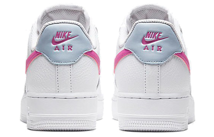 Женские кроссовки Nike Air Force 1 (бело-розово-синие) — Розовый / белый / синий — фото 5