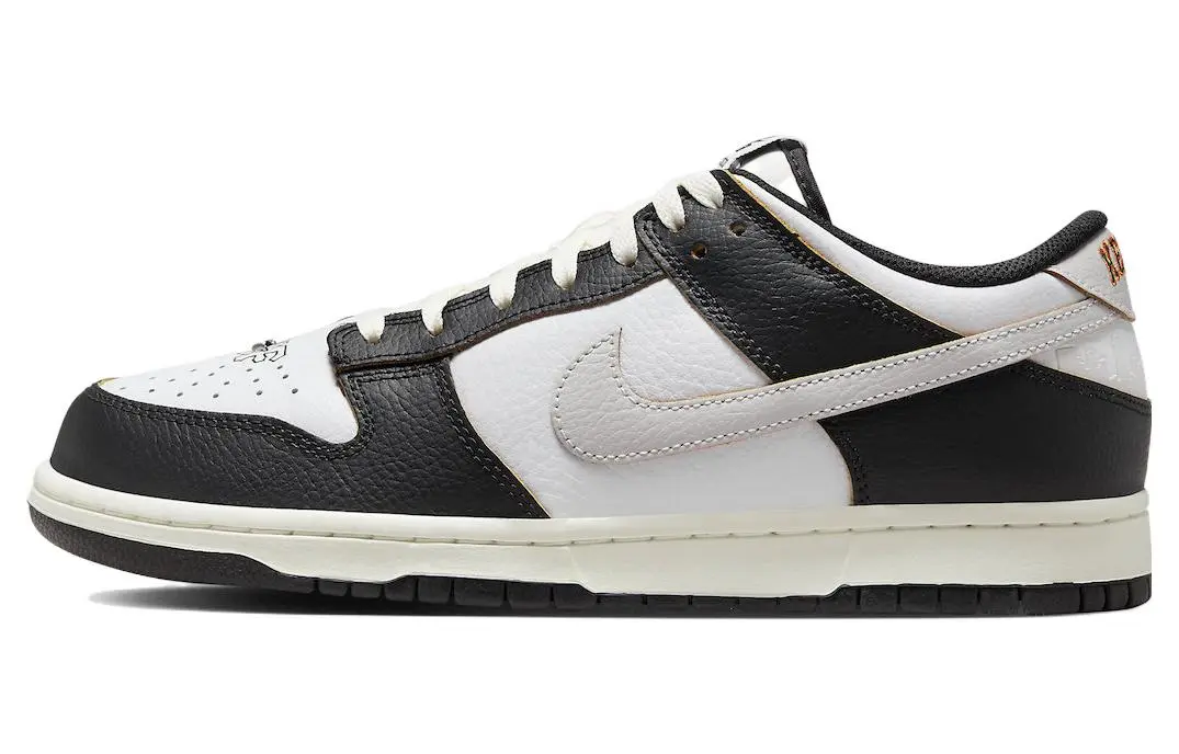 Nike x HUF Dunk SB Low top Skateboard Shoes Unisex Black White