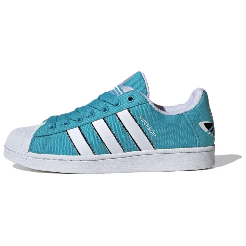 Adidas Originals SUPERSTAR Comfortable Cushioning Breathable Low top Skateboard Shoes Unisex Blue White Black